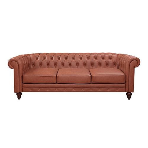 Melbournians Furniture Sofa Madeline 3 Seater Brown