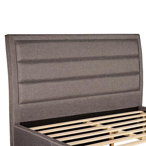 Melbournians Furniture Bedframe Megan Bed Fabric Light Grey With Storage Drawers