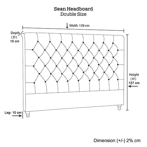 Melbournians Furniture Bedhead Sean Headboard  - Beige