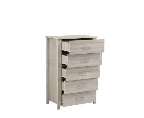 Melbournians Furniture Chest of Drawers Six Chest Of Drawers Tallboy - White Oak