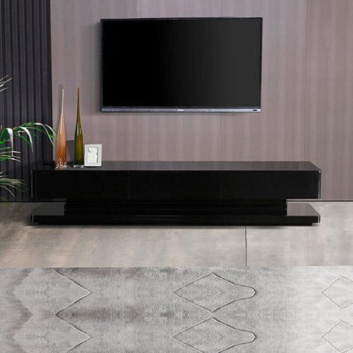 Melbournians Furniture TV Unit Suprilla TV Cabinet Black Colour