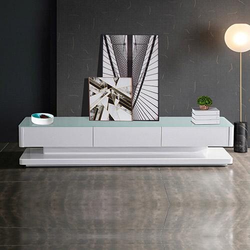 Melbournians Furniture TV Unit Suprilla TV Cabinet White Colour