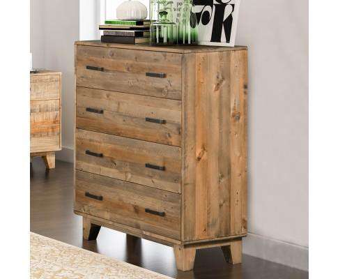 Melbournians Furniture Chest of Drawers Woodstyle 4 Drawer Tallboy