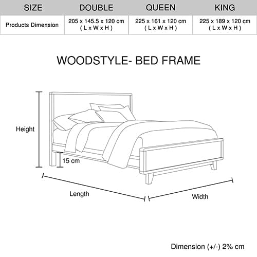 Melbournians Furniture Bedframe Woodstyle Solid Timber Bed Frame In Rustic Texture Multiple Size Bed Frame