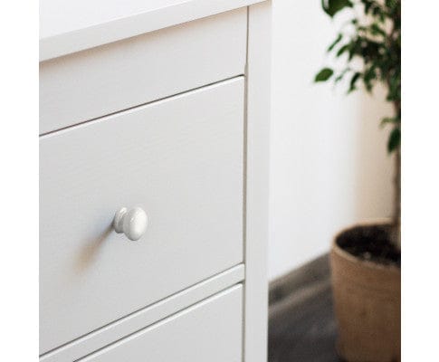 Milano Decor Bedside Table Bedside Table Byron Bay White Storage Cabinet Bedroom - One Pack - White