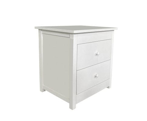Milano Decor Bedside Table Bedside Table Byron Bay White Storage Cabinet Bedroom - One Pack - White
