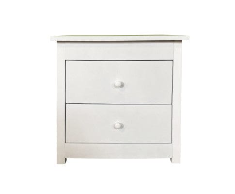 Milano Decor Bedside Table Bedside Table Byron Bay White Storage Cabinet Bedroom - One Pack - White