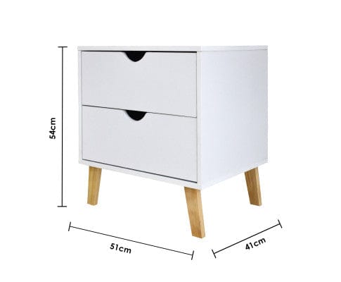 Milano Decor Bedside Table Bedside Table Turramurra Drawers Nightstand Unit Cabinet Storage