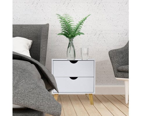 Milano Decor Bedside Table Bedside Table Turramurra Drawers Nightstand Unit Cabinet Storage