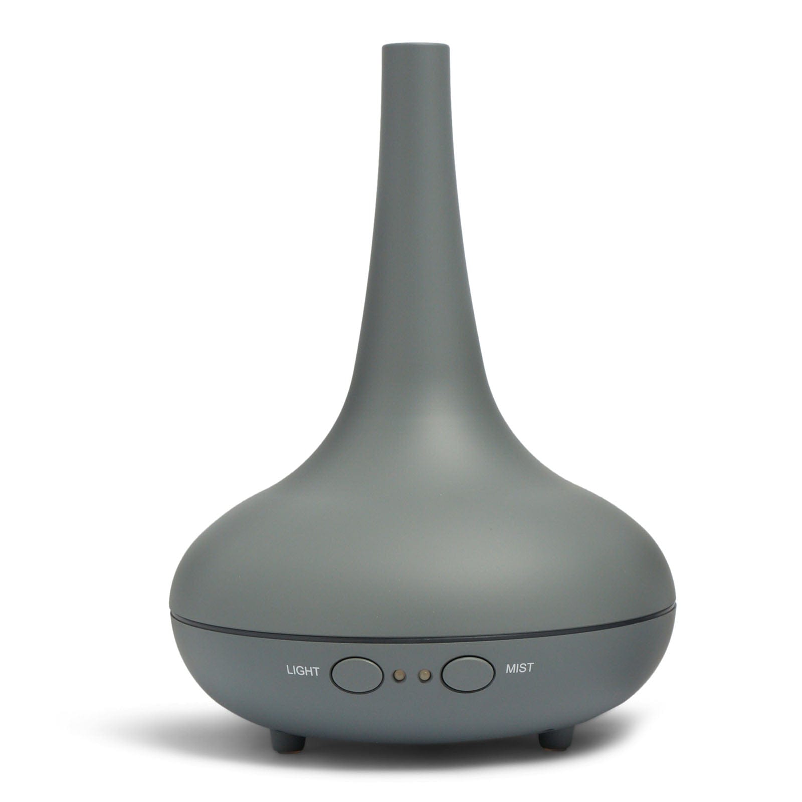 Milano Decor Diffuser Essential Oil Diffuser Ultrasonic Humidifier Aromatherapy LED Light 200ML 3 Oils 15 x 15 x 20cm Matte Grey