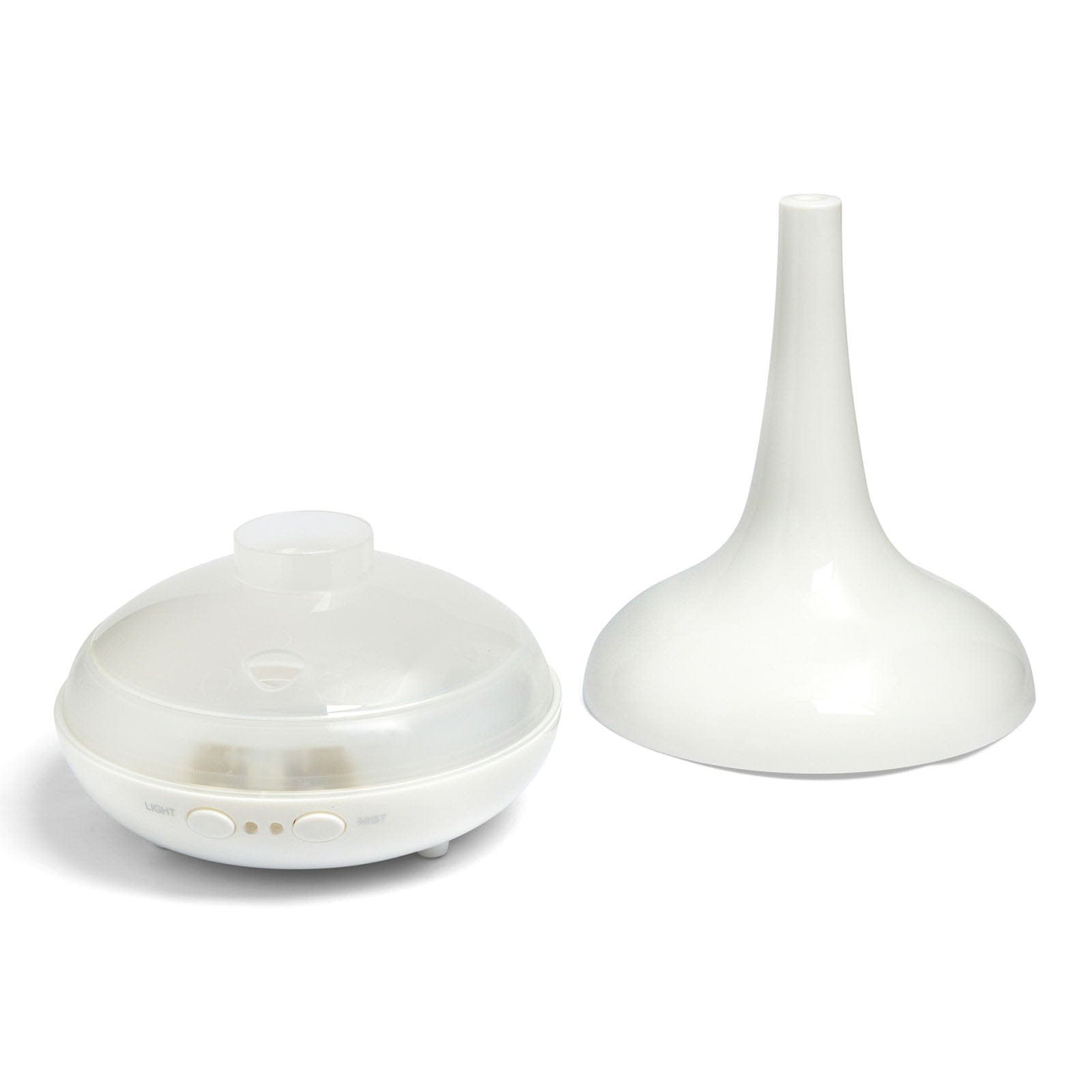Milano Decor Diffuser Essential Oil Diffuser Ultrasonic Humidifier Aromatherapy LED Light 200ML 3 Oils 15 x 15 x 20cm White