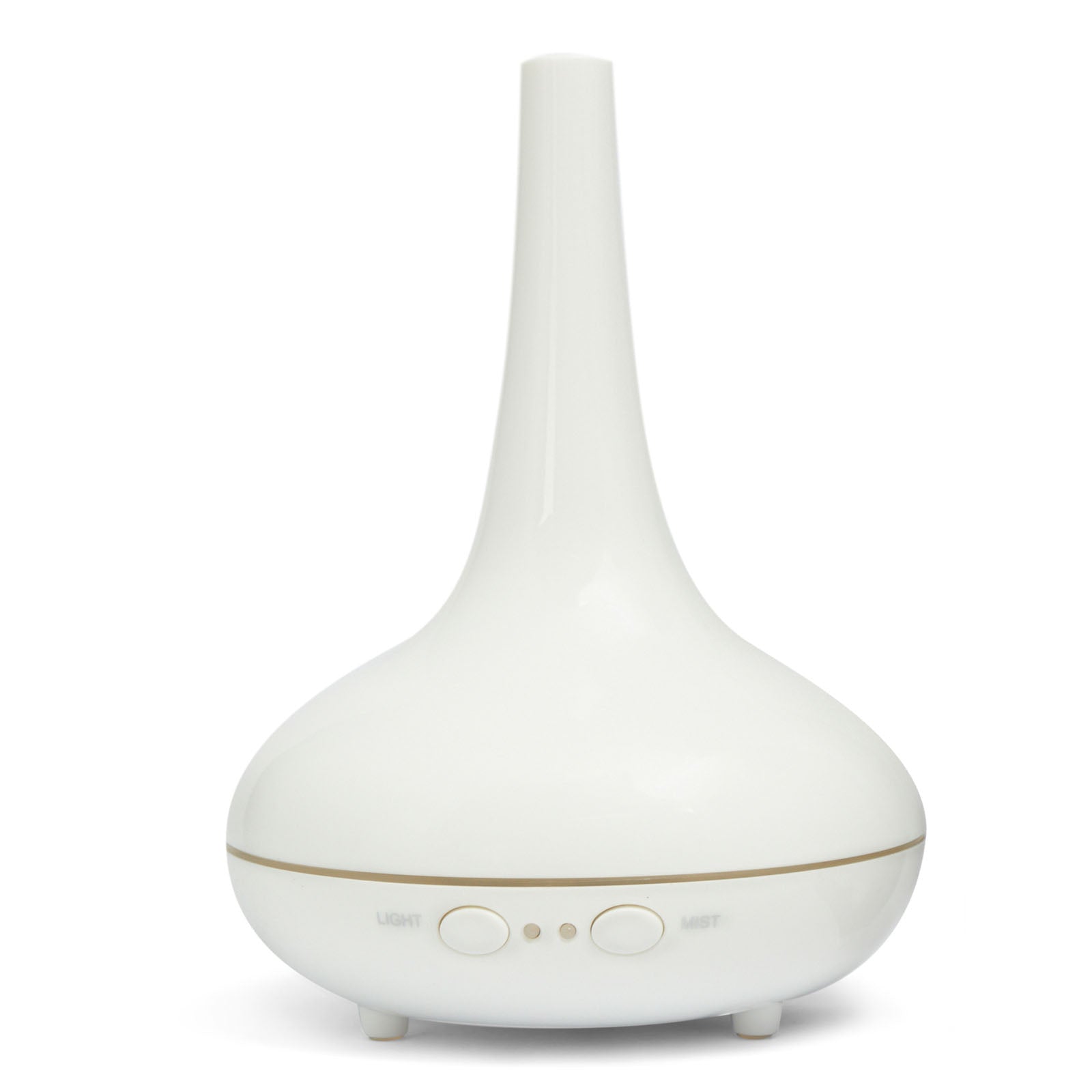Milano Decor Diffuser Essential Oil Diffuser Ultrasonic Humidifier Aromatherapy LED Light 200ML 3 Oils 15 x 15 x 20cm White