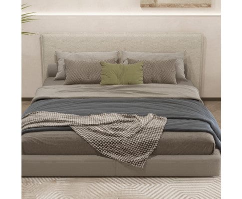 Milano Decor Bedhead Milano Decor Gia Boucle Bedhead Headboard Upholstered Luxury Cushioned White