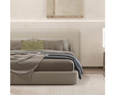 Milano Decor Bedhead Milano Decor Gia Boucle Bedhead Headboard Upholstered Luxury Cushioned White