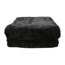 LAURA HILL 600GSM LARGE DOUBLE-SIDED QUEEN FAUX MINK BLANKET - BLACK Laura Hill