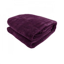 LAURA HILL 600GSM LARGE DOUBLE-SIDED FAUX MINK BLANKET - PURPLE Laura Hill
