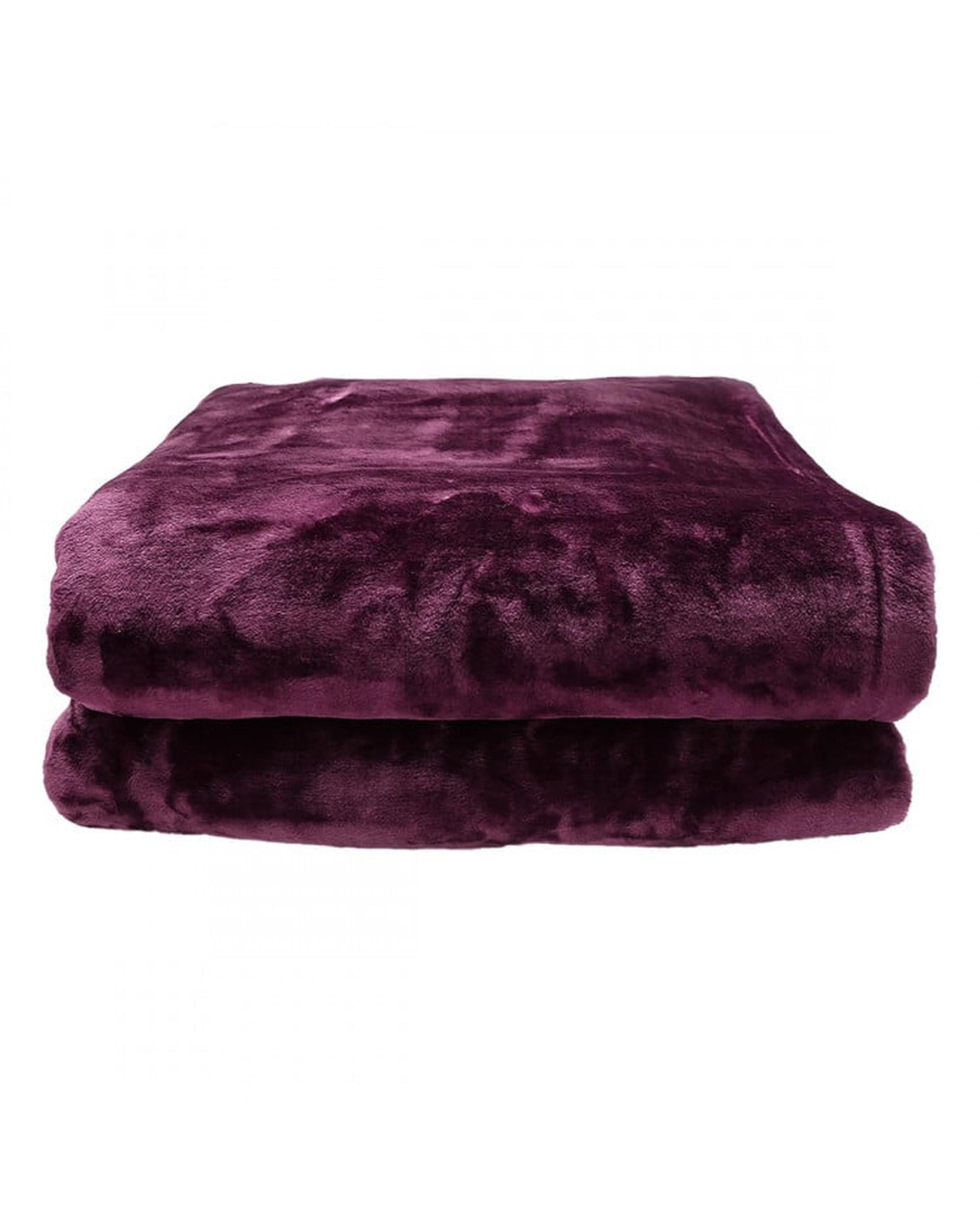 LAURA HILL 800GSM HEAVY DOUBLE-SIDED FAUX MINK BLANKET - PURPLE Laura Hill