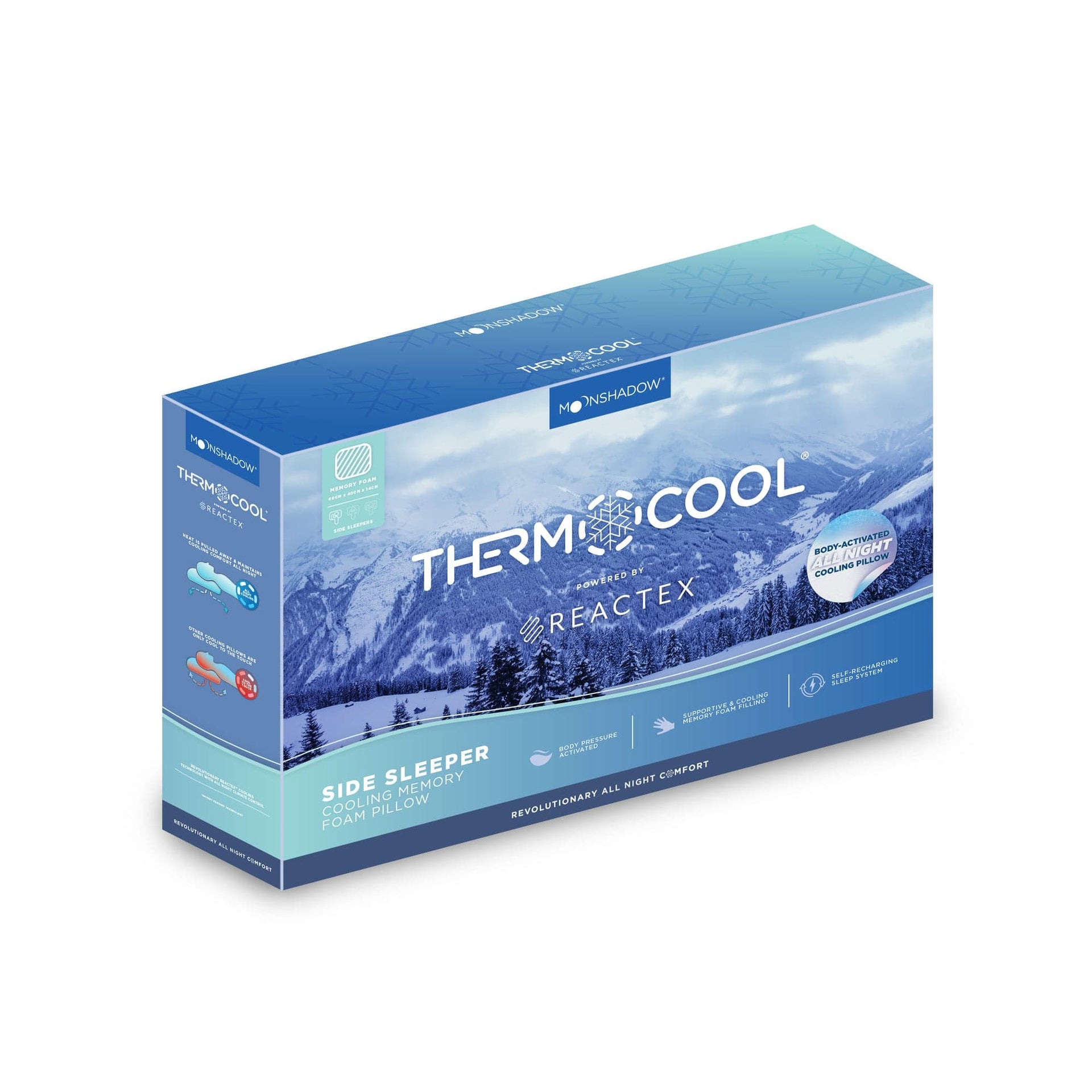 Moonshadow Pillows/Cushions Moonshadow Side Sleeper Thermocool Pillow