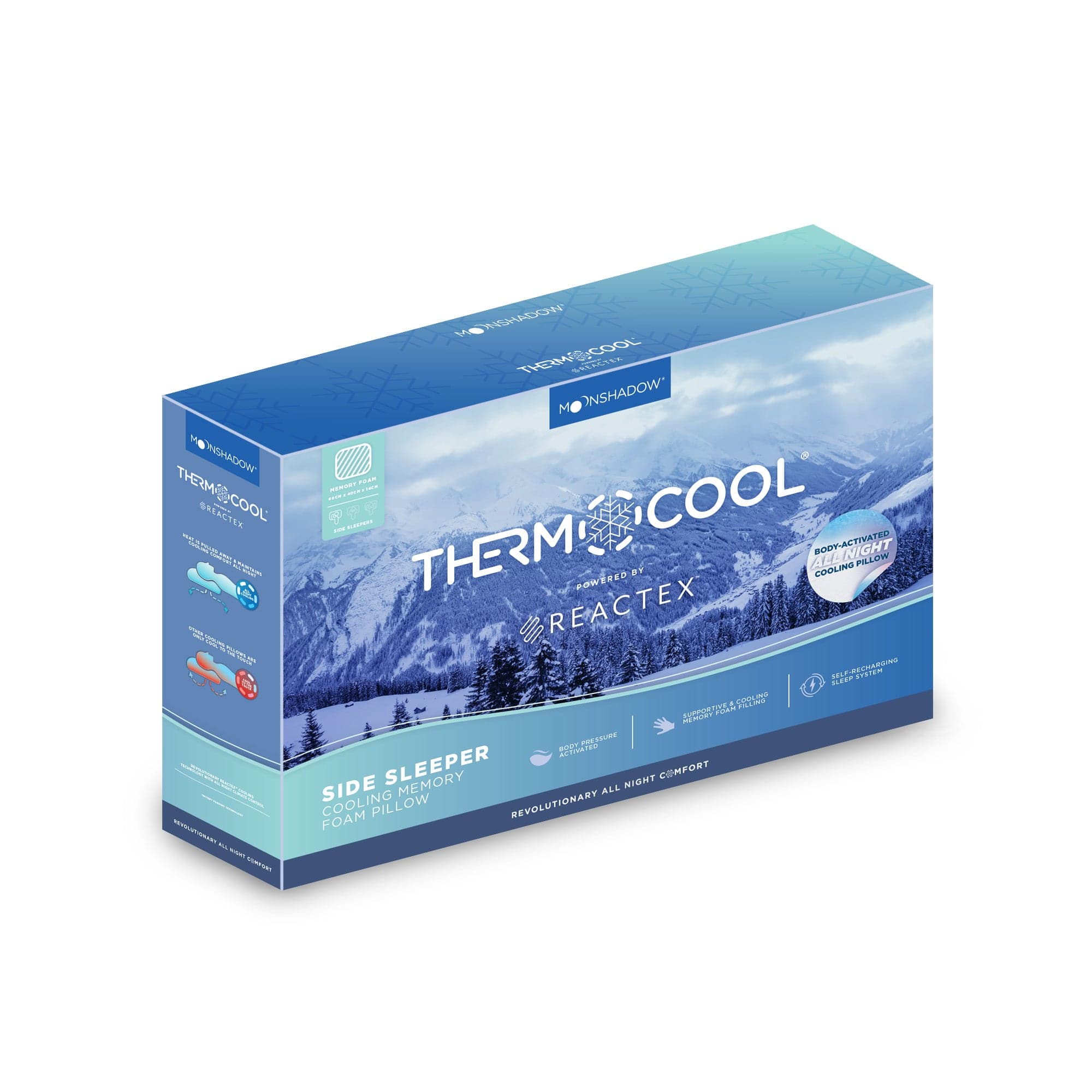 Moonshadow Pillows/Cushions Moonshadow Side Sleeper Thermocool Pillow