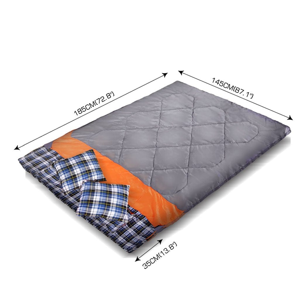 Mountview Outdoor Sleeping '-10Â°C Double Indoor Outdoor Adult Camping Hiking Envelope Sleeping Bag