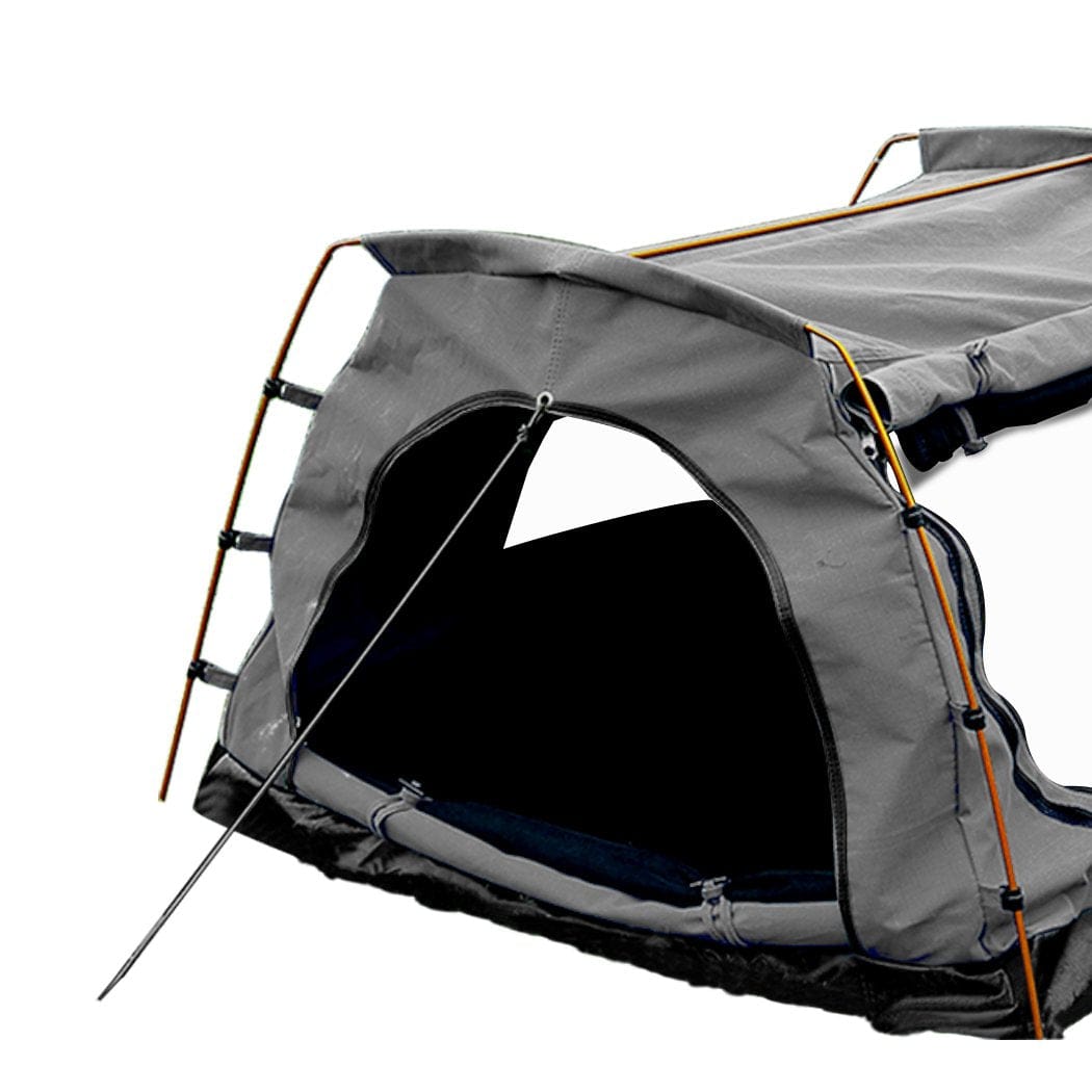 Mountview Outdoor Sleeping Double King Swag Camping Swags Canvas Dome Tent Hiking Mattress Grey