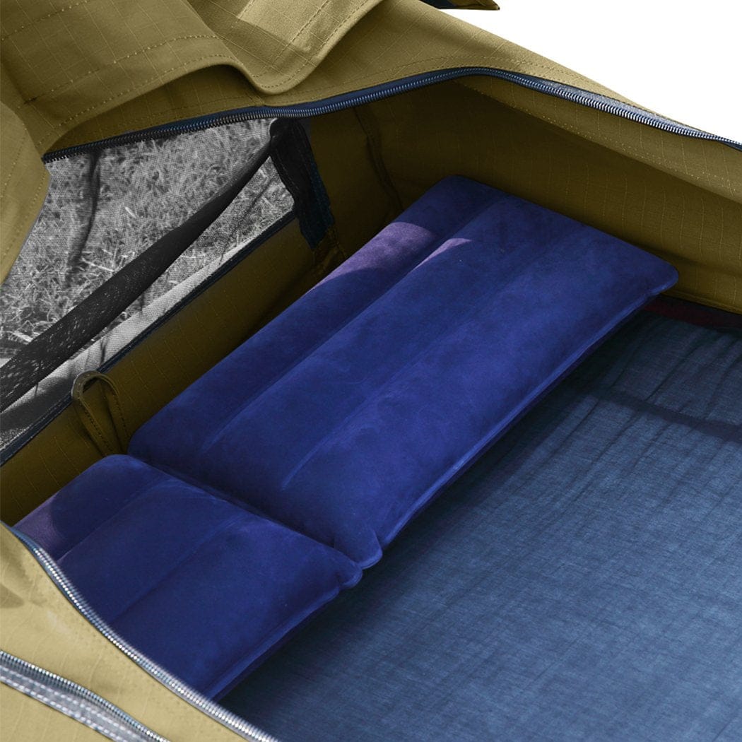 Mountview Outdoor Sleeping Double Swag Camping Swags Canvas Dome Tent Hiking Mattress Khaki