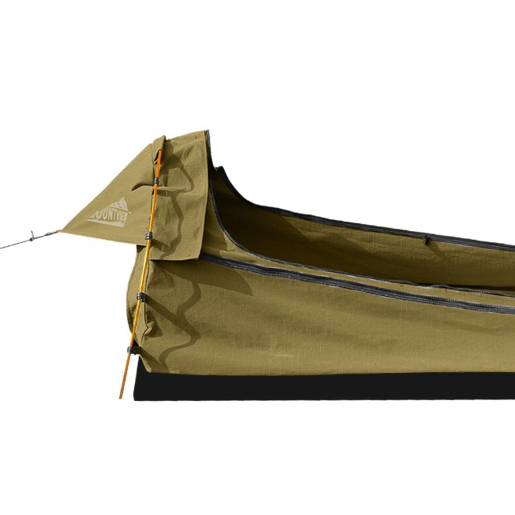 Mountview Outdoor Sleeping Double Swag Camping Swags Canvas Dome Tent Hiking Mattress Khaki
