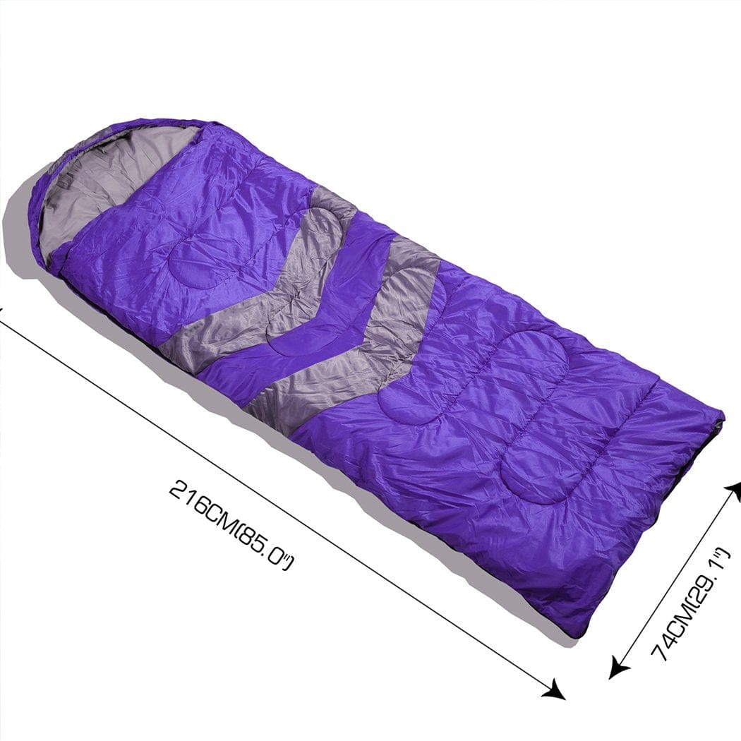 Mountview Outdoor Sleeping Single Sleeping Bag Bags Outdoor Camping Hiking Thermal -10 deg Tent