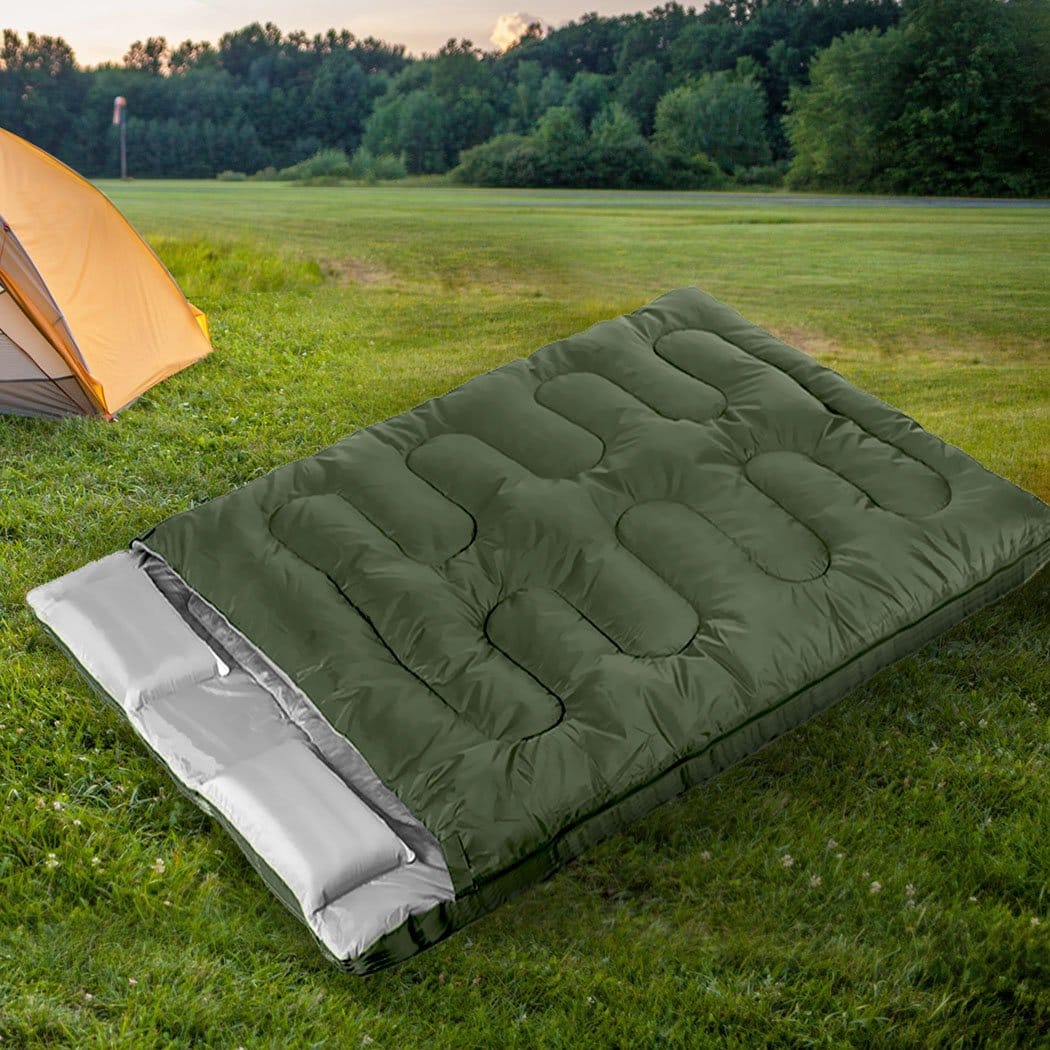 Mountview Outdoor Sleeping Sleeping Bag Double Bags Outdoor Camping Thermal 0deg-18deg Hiking Tent