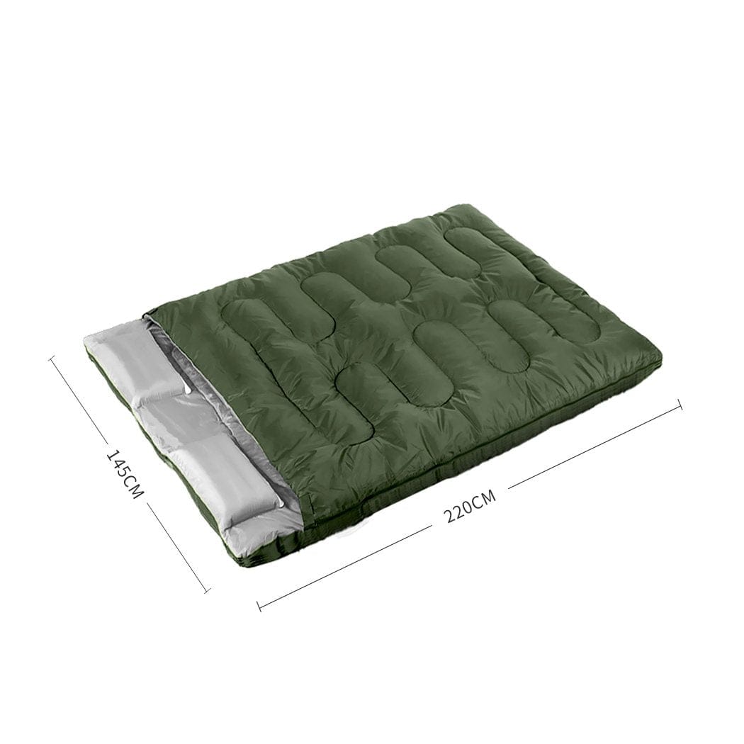 Mountview Outdoor Sleeping Sleeping Bag Double Bags Outdoor Camping Thermal 0deg-18deg Hiking Tent