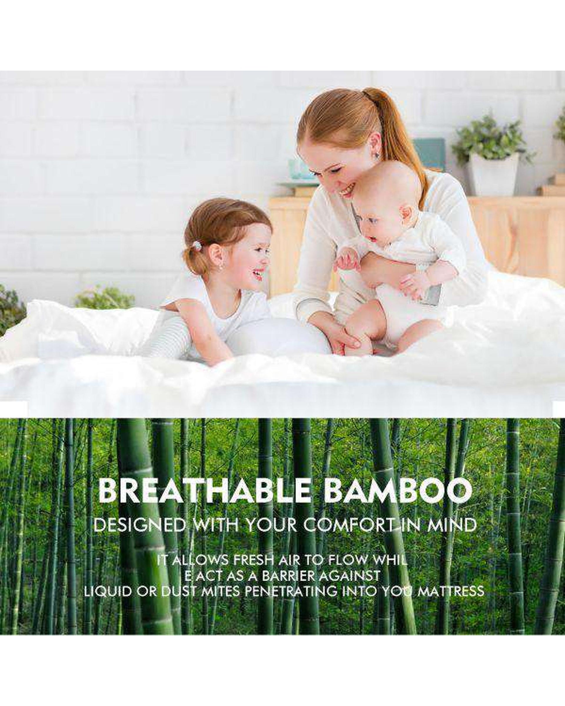 FULLY FITTED WATERPROOF BREATHABLE BAMBOO MATTRESS PROTECTOR - Single Dreamz