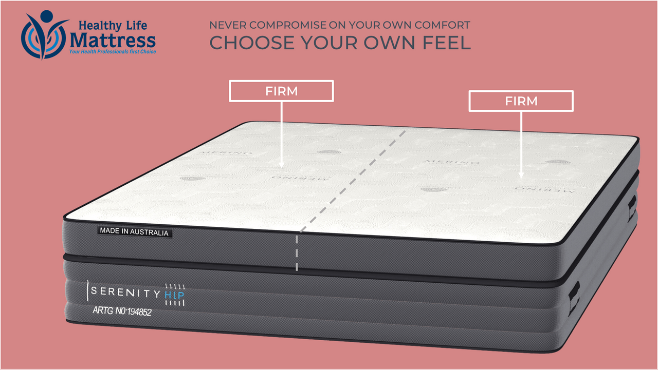 Oasis Sleep Mattresses Oasis Sleep Serenity King Split Feel Mattress – Both Sides Firm