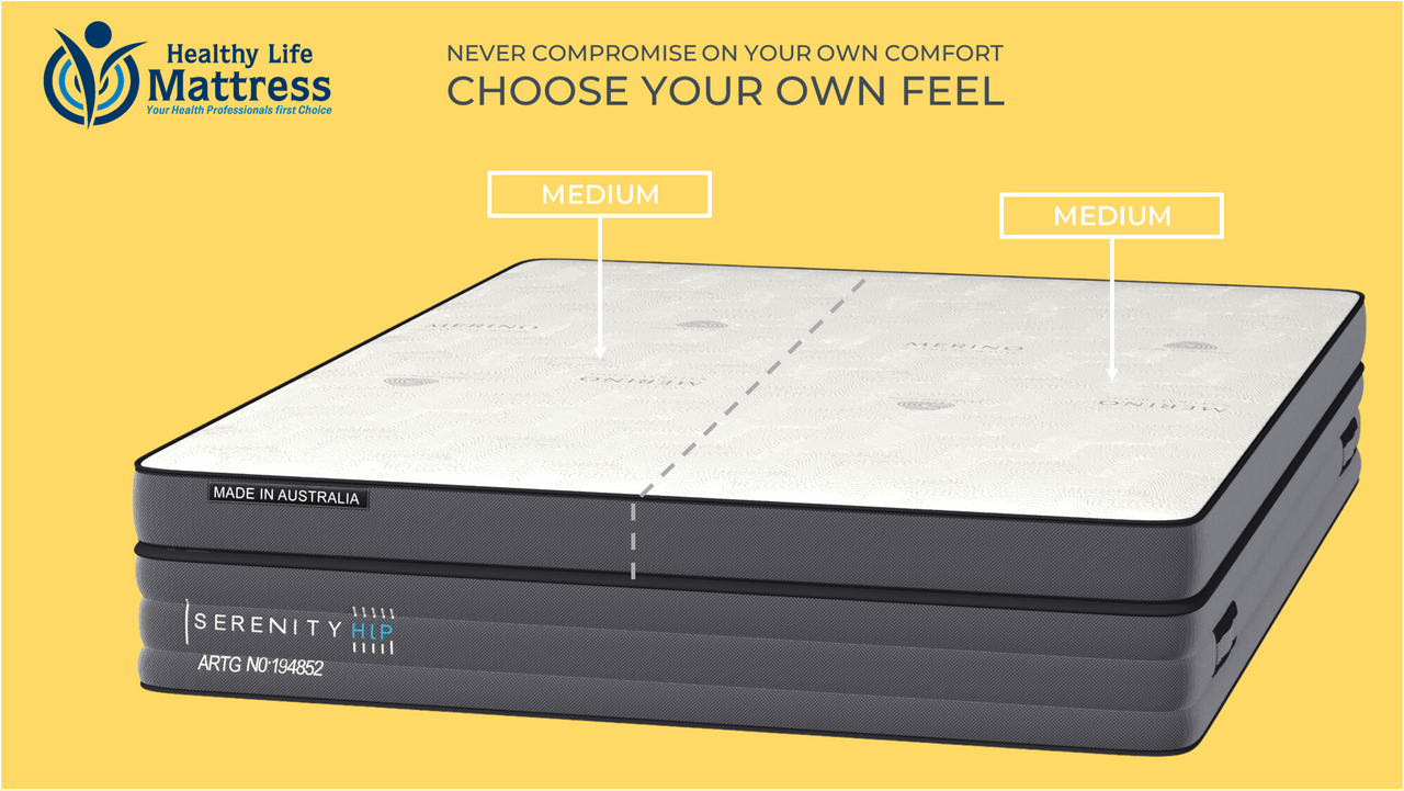 Oasis Sleep Mattresses Oasis Sleep Serenity King Split Feel Mattress – Both Sides Medium