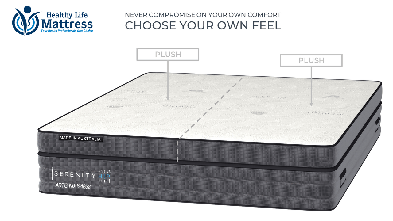 Oasis Sleep Mattresses Oasis Sleep Serenity King Split Feel Mattress – Both Sides Plush