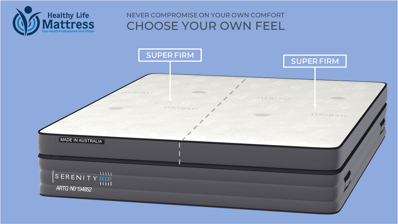 Oasis Sleep Mattresses Oasis Sleep Serenity King Split Feel Mattress – Both Sides Super Firm