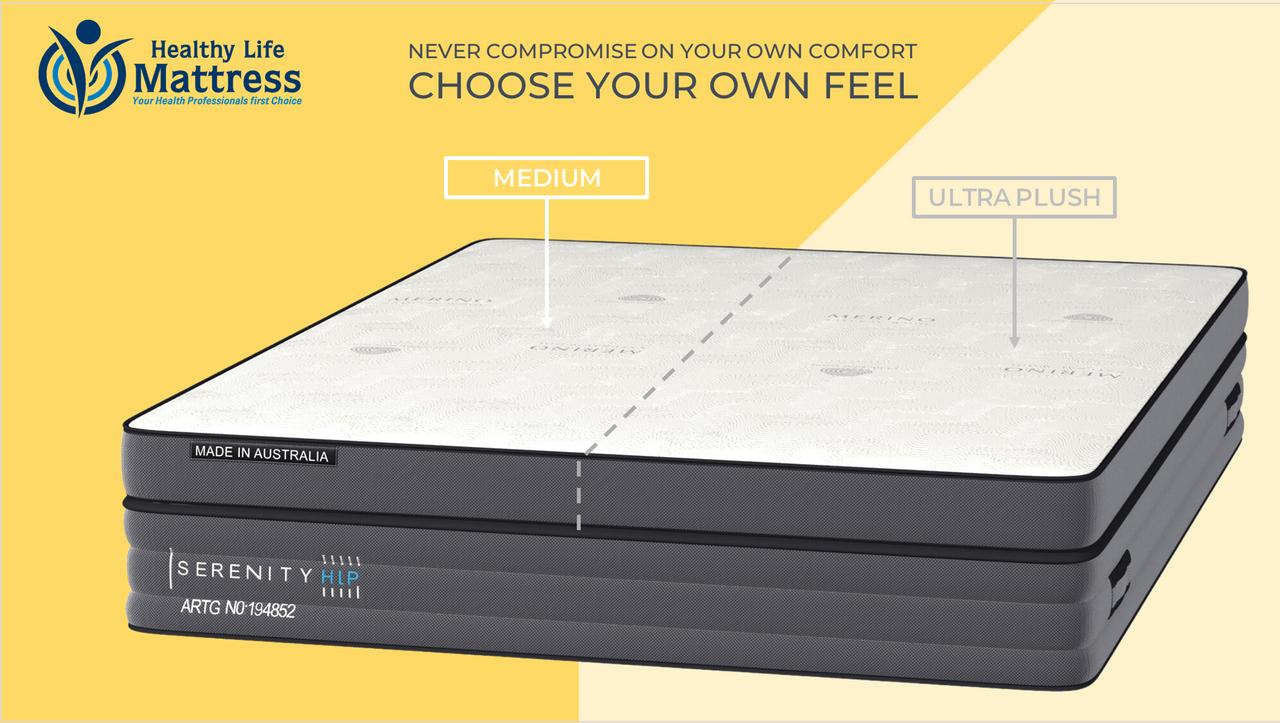 Oasis Sleep Mattresses Oasis Sleep Serenity King Split Feel Mattress – One Side Medium / Other Side Ultra Plush
