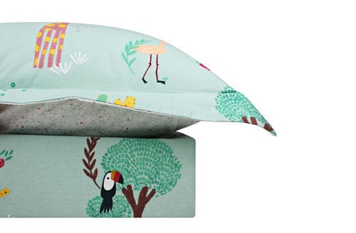 Odyssey Living Quilt Cover Odyssey Living Kids Cotton Printed Quilt Cover Set - Safari - Single
