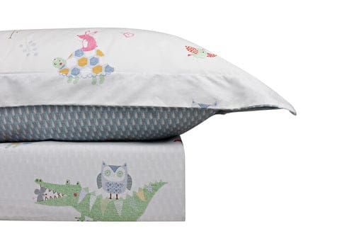Odyssey Living Quilt Cover Odyssey Living Kids Cotton Printed Quilt Cover Set - Zoo Friends - Single