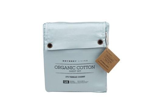 Odyssey Living Bed Sheets Odyssey Living Organic Cotton Sheet Sets - Cloud Blue