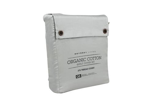 Odyssey Living Quilt Cover Odyysey Living Organic Cotton Quilt Cover Sets - Silver