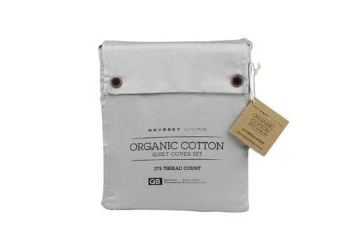 Odyssey Living Quilt Cover Odyysey Living Organic Cotton Quilt Cover Sets - Silver