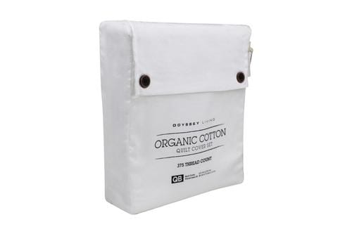 Odyssey Living Quilt Cover Odyysey Living Organic Cotton Quilt Cover Sets - White