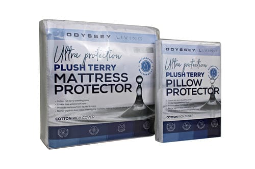 Odyssey Living Mattress Protector Odyysey Living Waterproof Plush Terry Mattress Protector