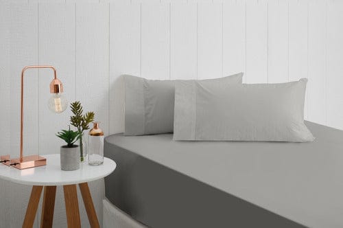 Odyssey Living Bed Sheets Pewter / Single Odyysey Living  Breathe 100% Cotton Fitted Sheet