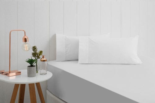 Odyssey Living Bed Sheets Snow / Single Odyysey Living  Breathe 100% Cotton Fitted Sheet