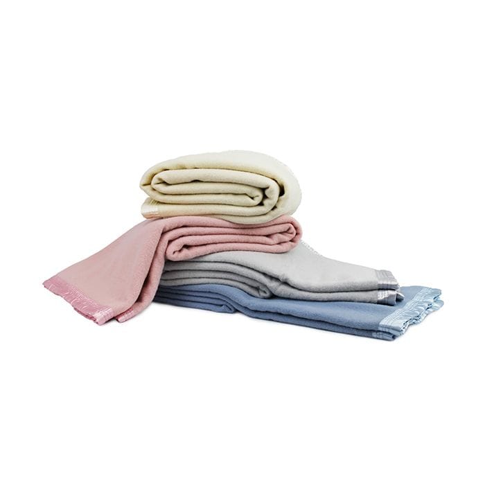Onkaparinga Blanket Onkaparinga Baby Australian Wool Blanket Blue Cot