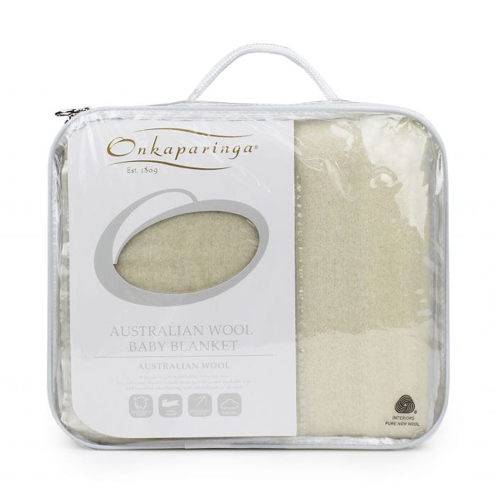 Onkaparinga Blanket Onkaparinga Baby Australian Wool Blanket Cream Cot