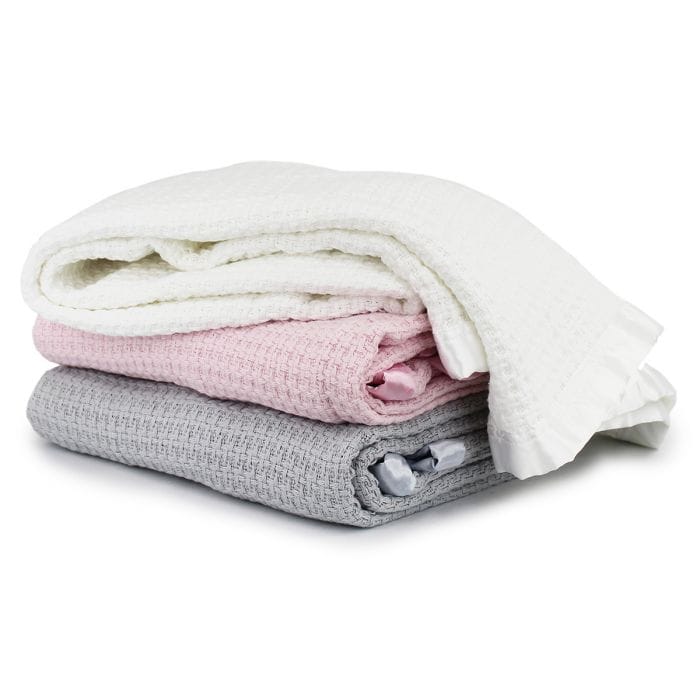 Onkaparinga Blanket White Onkaparinga Baby Moss Weave Cotton Blanket - Bassinet