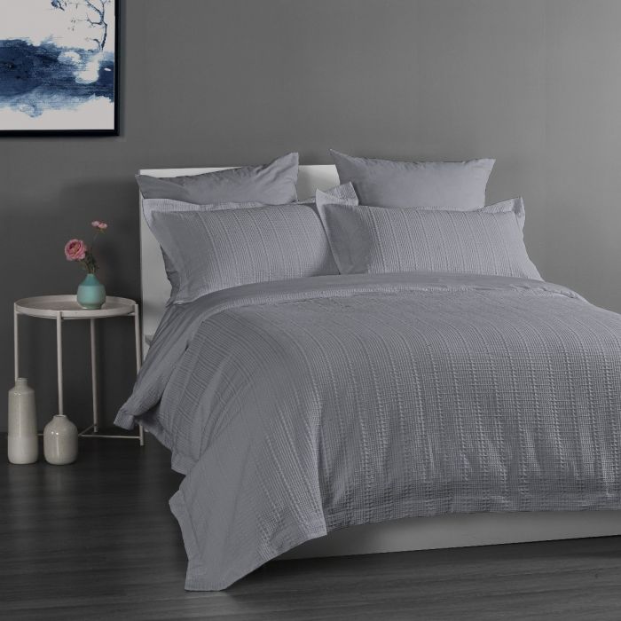 Onkaparinga Yarra Quilt Cover Set - Grey Onkaparinga