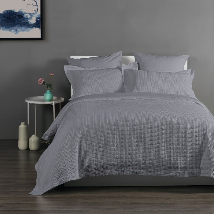 Onkaparinga Yarra Quilt Cover Set - Grey Onkaparinga